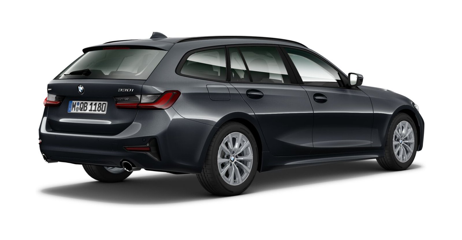 BMW BMW 3er in Grau von hinten BMW BMW 3er in Grau von hinten