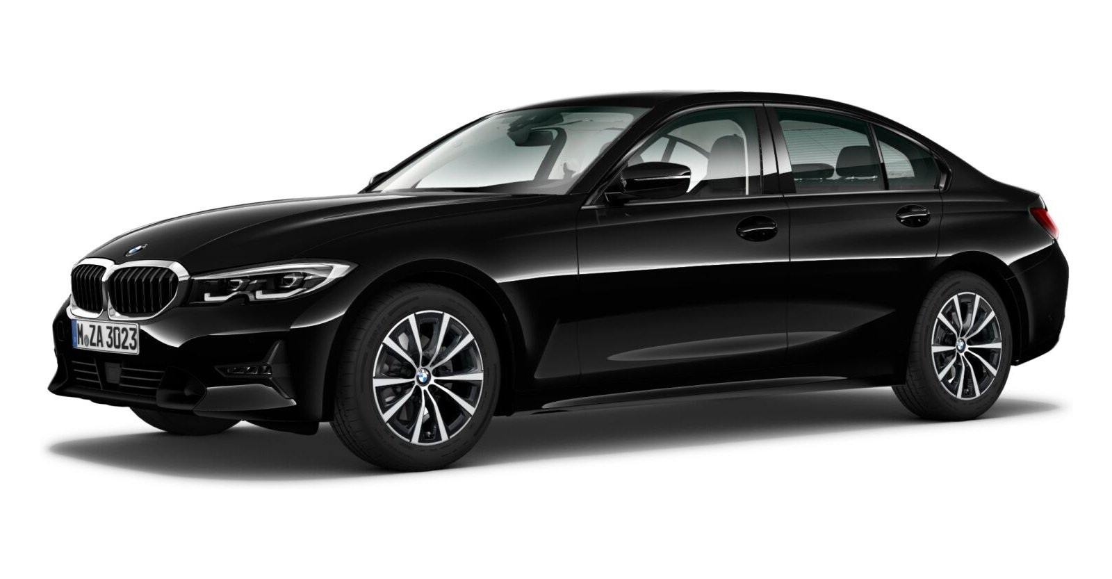BMW BMW 3er in Schwarz von vorne BMW BMW 3er in Schwarz von vorne