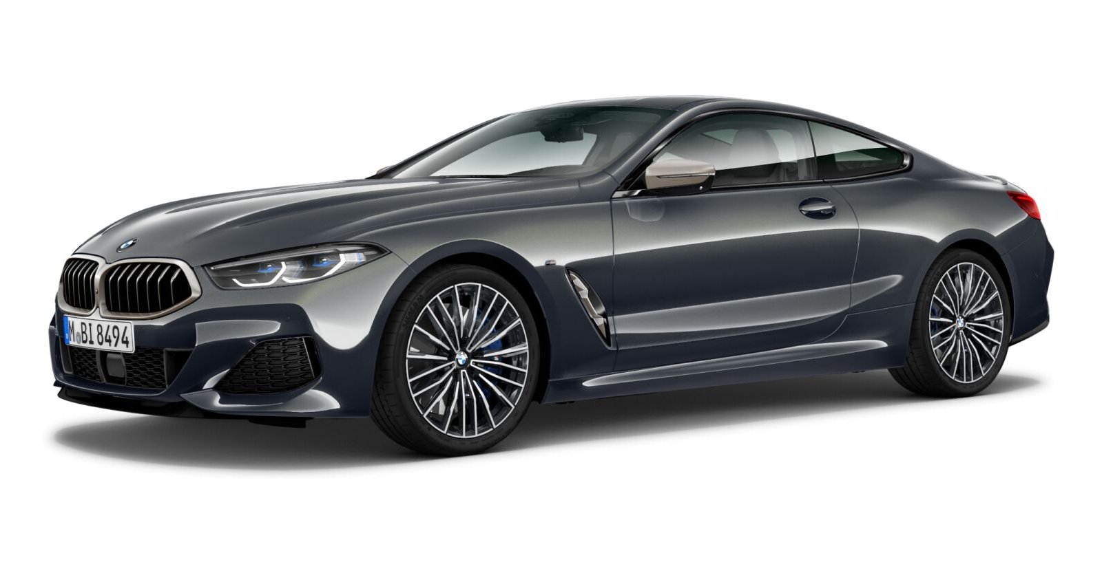 BMW M850i xDrive Coupé in Grau von vorne BMW M850i xDrive Coupé in Grau von vorne