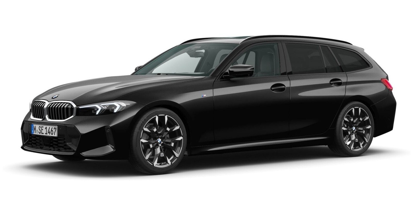 BMW BMW 3er in Schwarz von vorne BMW BMW 3er in Schwarz von vorne