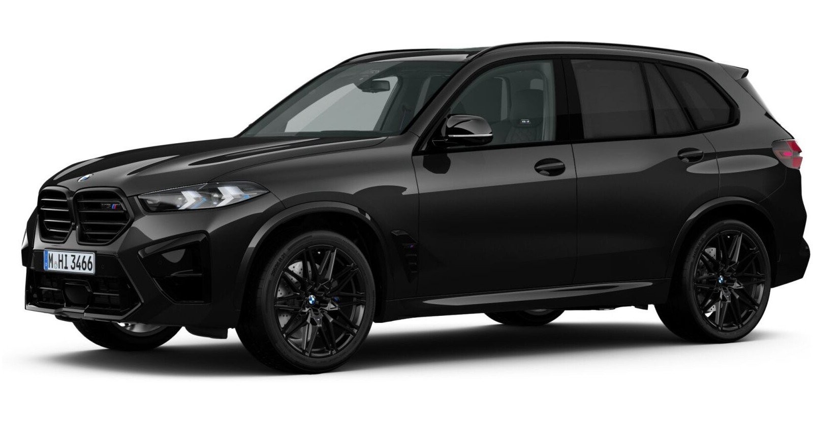 BMW X5 M Competition in Schwarz von vorne BMW X5 M Competition in Schwarz von vorne