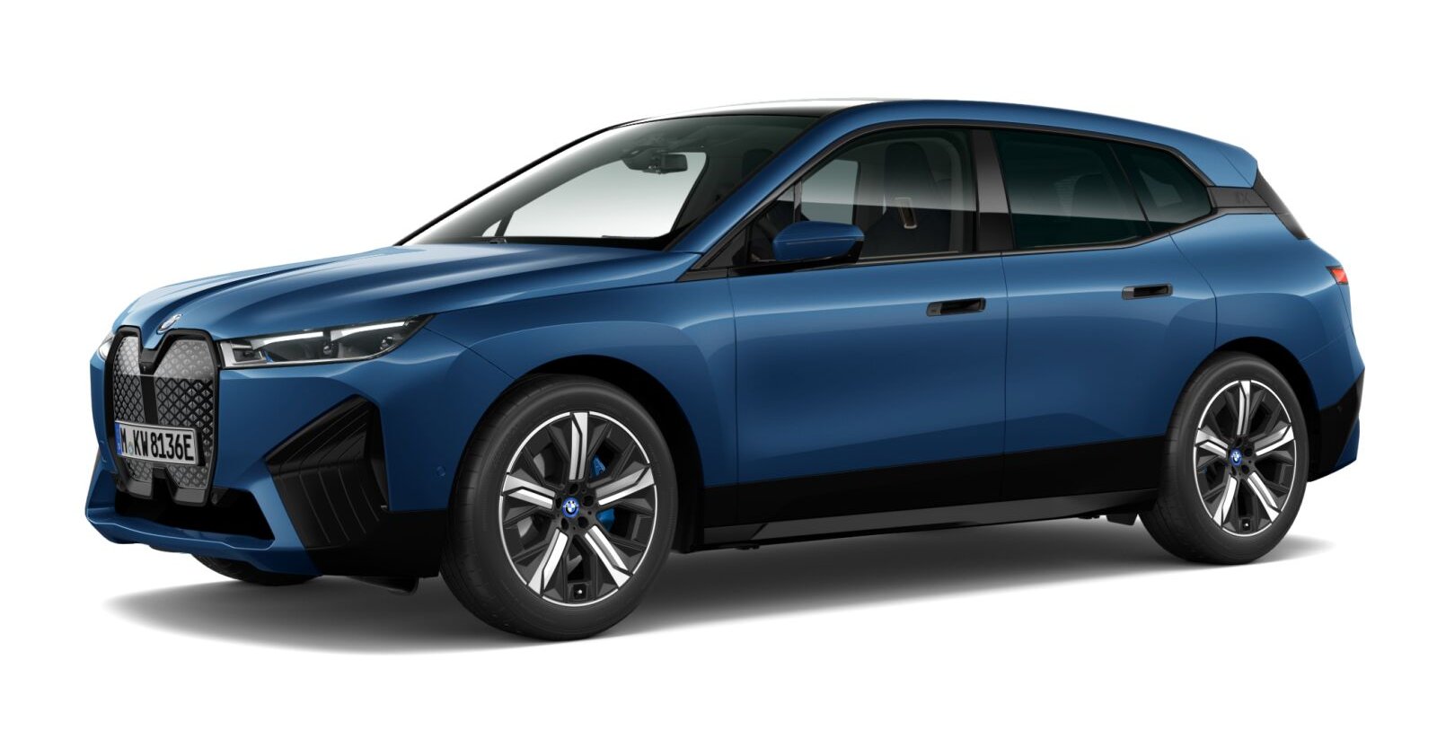 BMW BMW I in Blau von vorne BMW BMW I in Blau von vorne