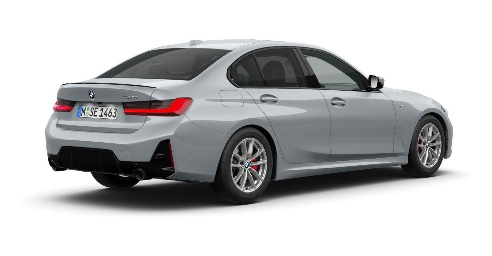 BMW BMW 3er in Grau von hinten BMW BMW 3er in Grau von hinten