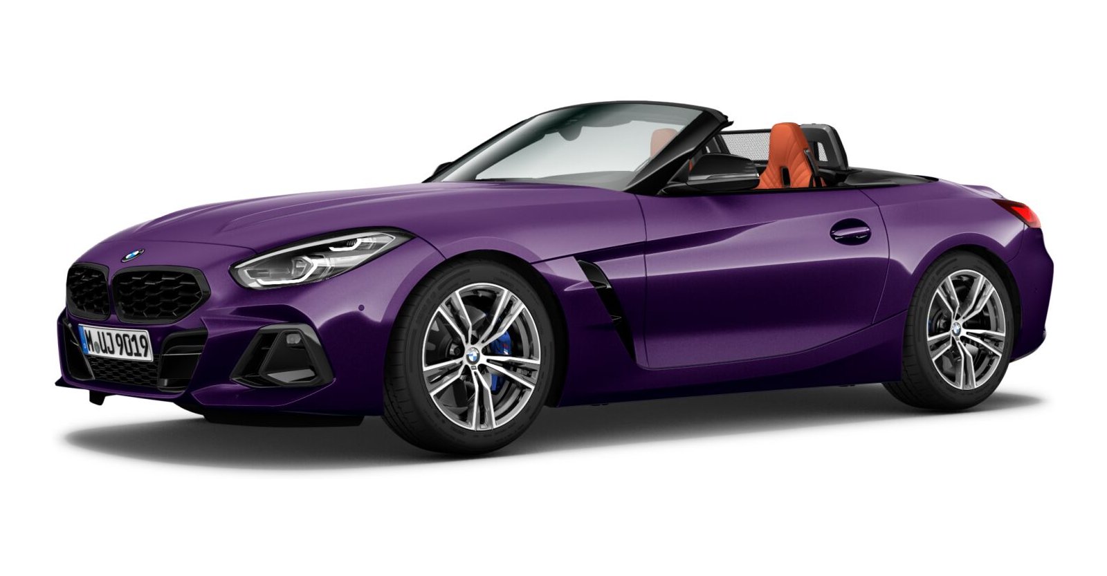 BMW Z4 sDrive30i in Lila von vorne