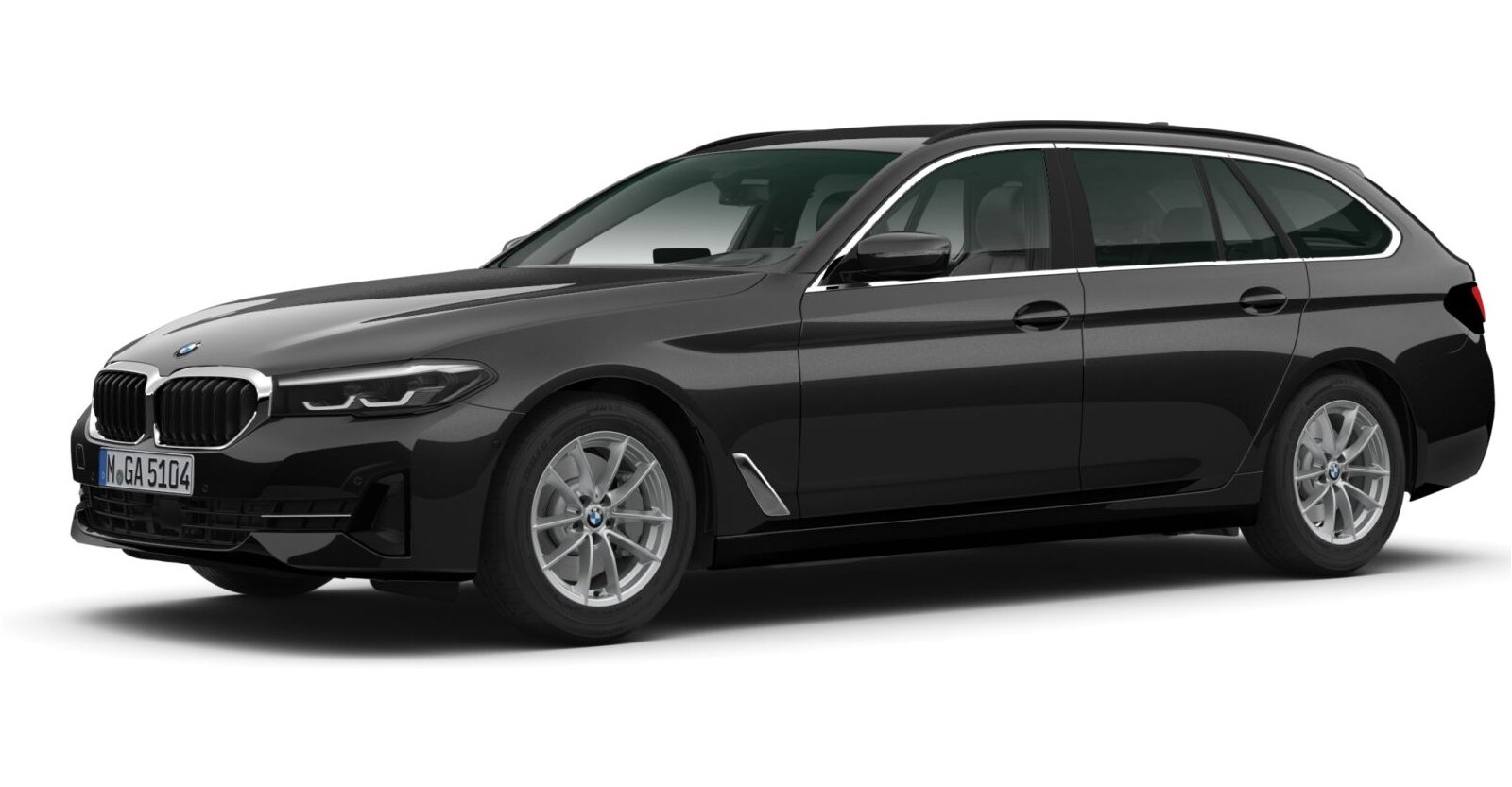 BMW BMW 5er in Schwarz von vorne BMW BMW 5er in Schwarz von vorne