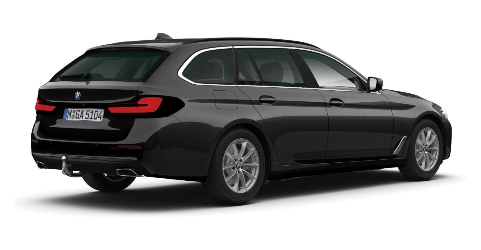 BMW BMW 5er in Schwarz von hinten BMW BMW 5er in Schwarz von hinten