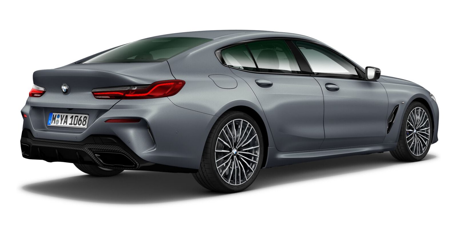 BMW BMW 8er in Blau von hinten BMW BMW 8er in Blau von hinten