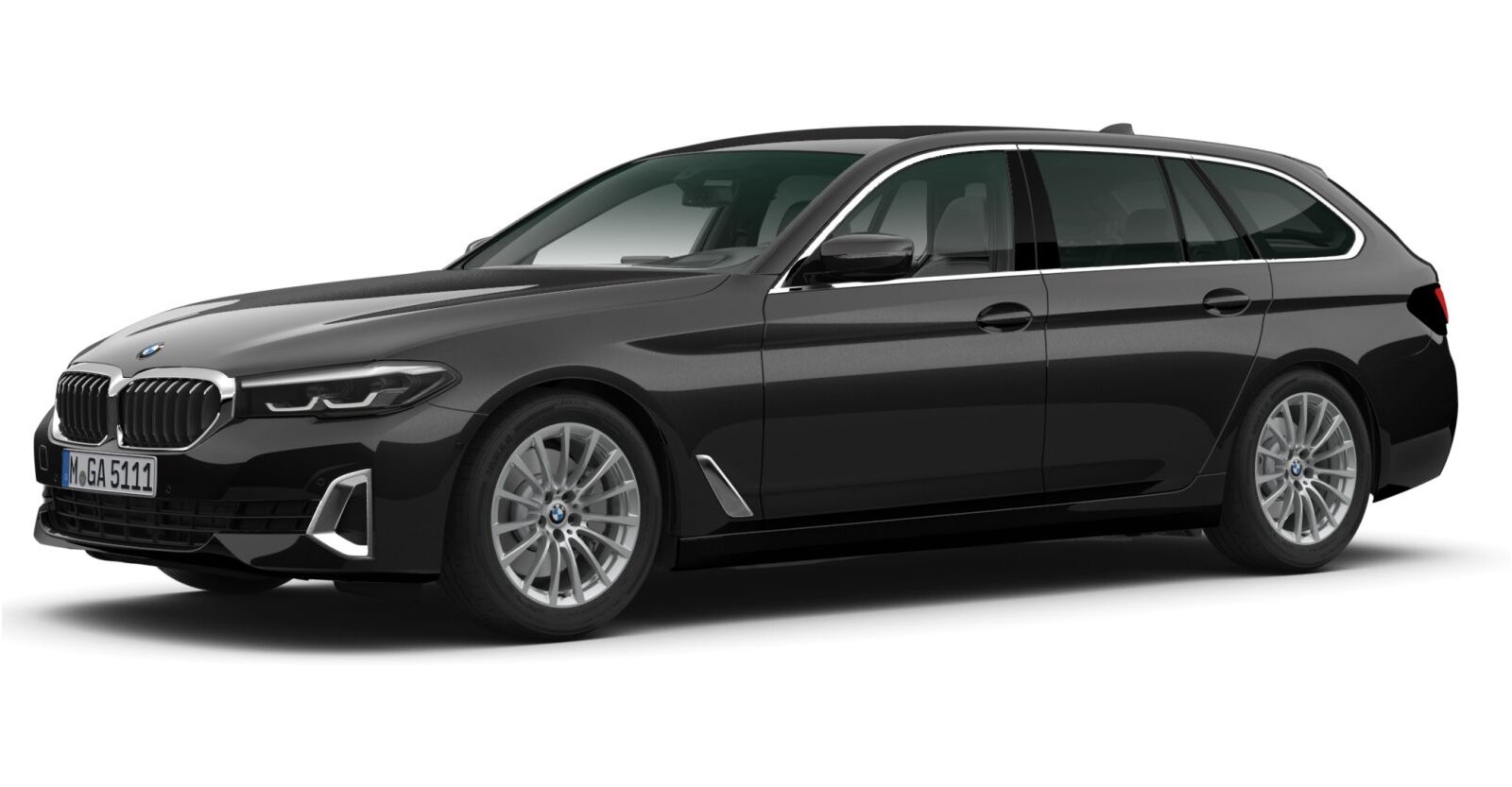 BMW BMW 5er in Schwarz von vorne BMW BMW 5er in Schwarz von vorne