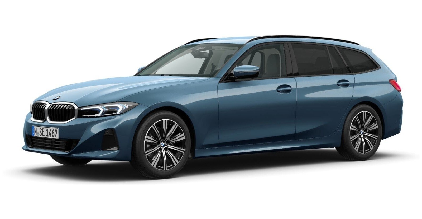 BMW BMW 3er in Blau von vorne BMW BMW 3er in Blau von vorne