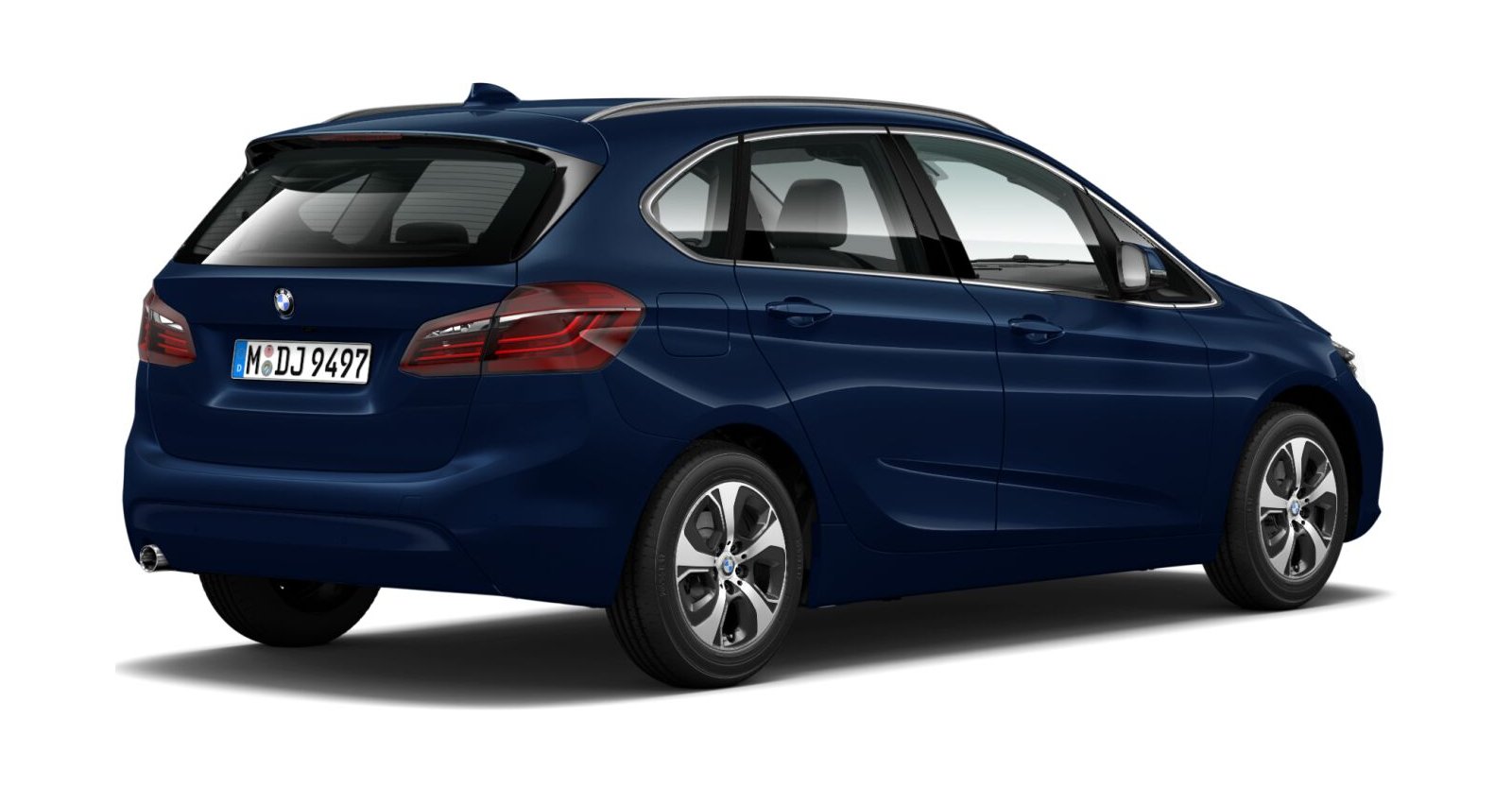 BMW BMW 2er in Blau von hinten BMW BMW 2er in Blau von hinten
