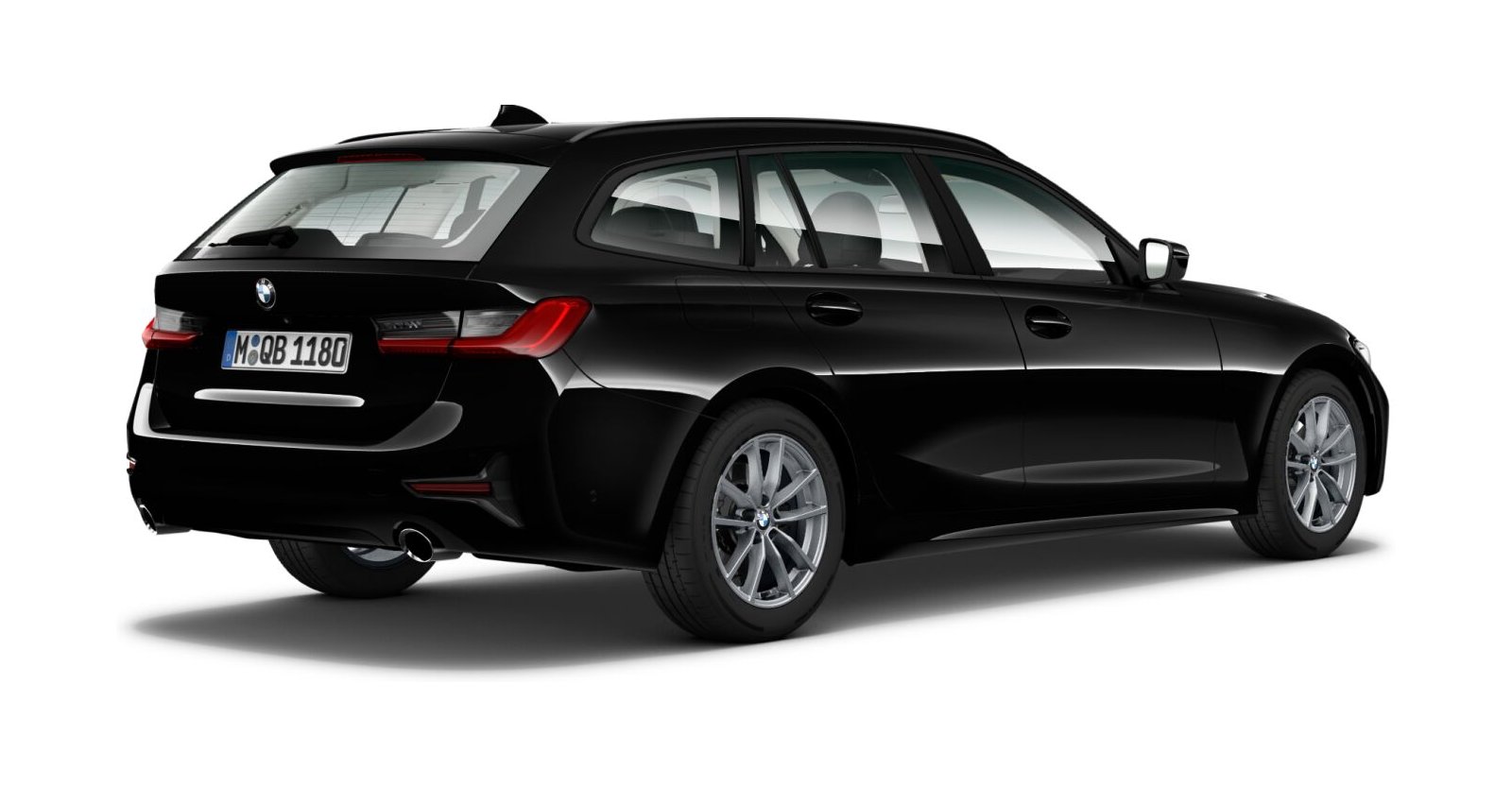 BMW BMW 3er in Schwarz von hinten BMW BMW 3er in Schwarz von hinten