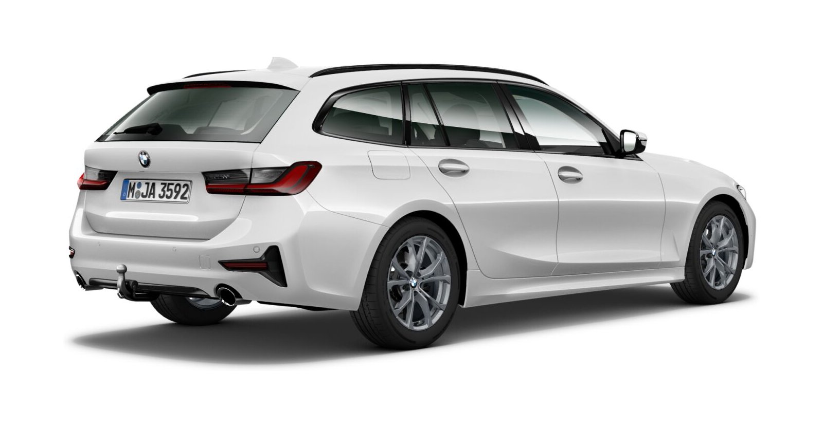 BMW BMW 3er in Weiß von hinten BMW BMW 3er in Weiß von hinten