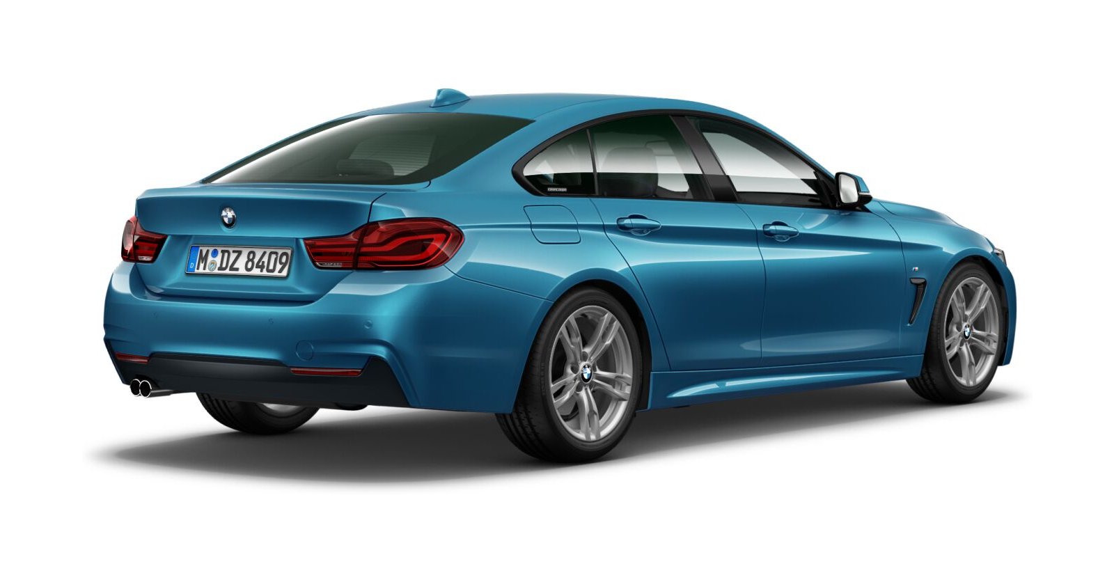 BMW BMW 4er in Blau von hinten BMW BMW 4er in Blau von hinten