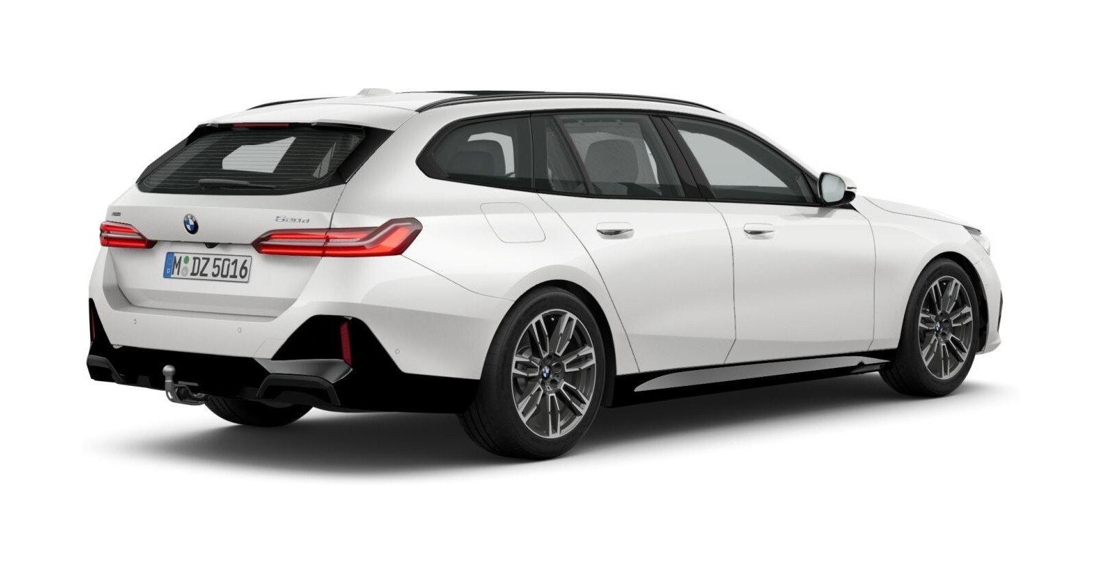 BMW BMW 5er in Weiß von hinten BMW BMW 5er in Weiß von hinten