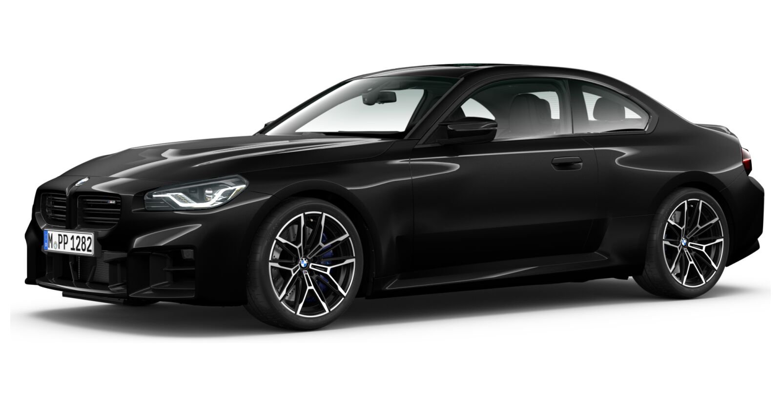 BMW M2 Coupé in Schwarz von vorne BMW M2 Coupé in Schwarz von vorne