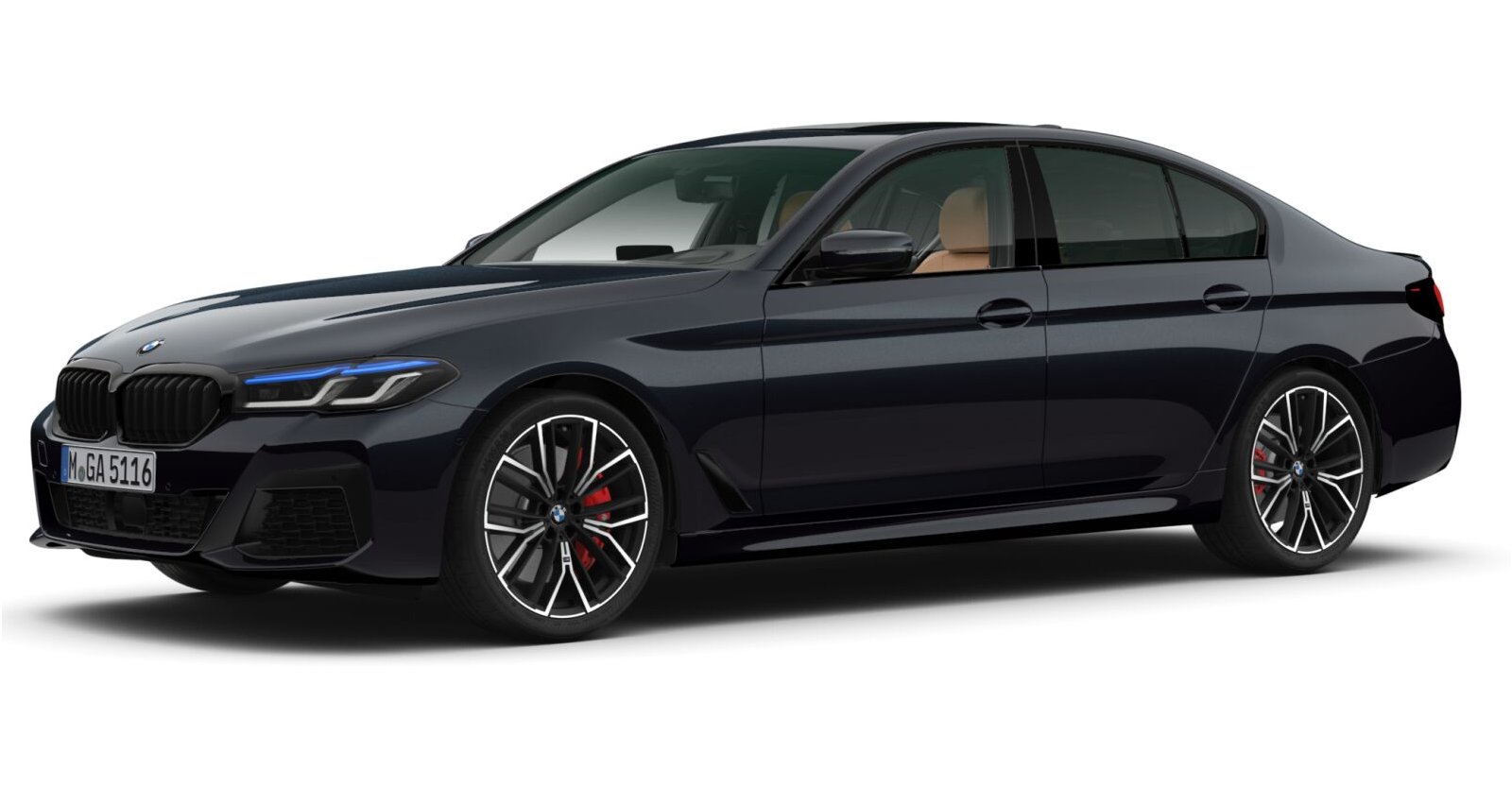 BMW BMW 5er in Schwarz von vorne BMW BMW 5er in Schwarz von vorne