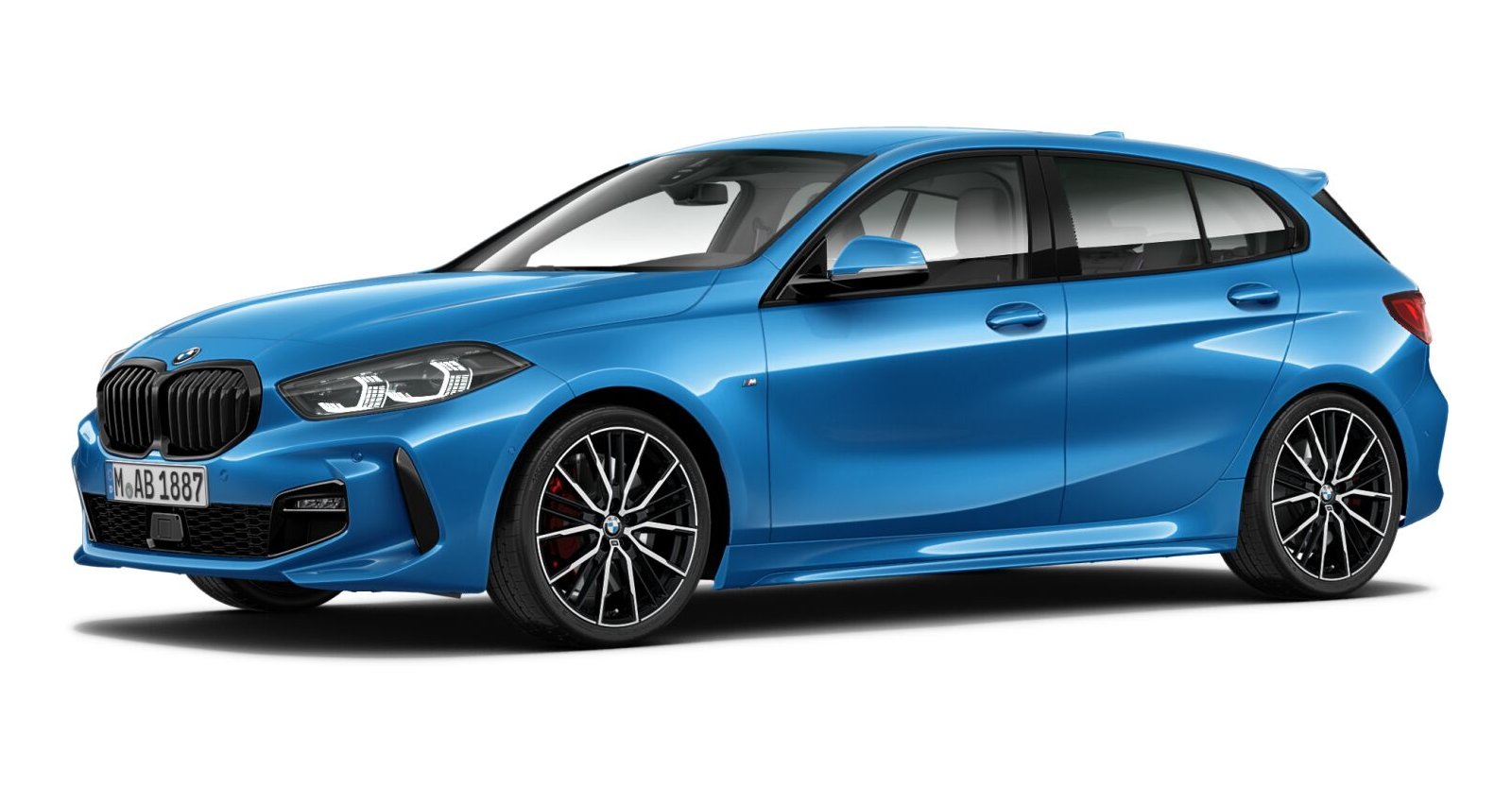 BMW BMW 1er in Blau von vorne BMW BMW 1er in Blau von vorne