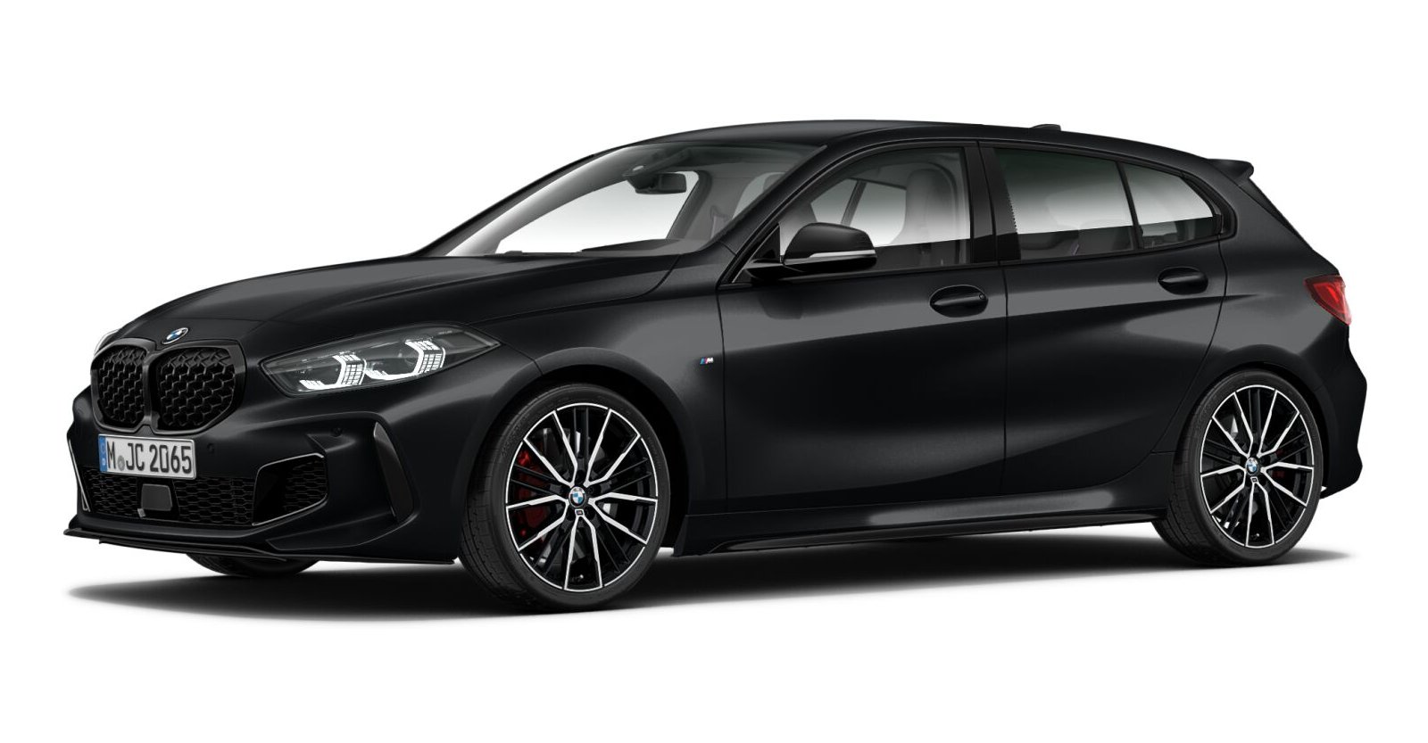 BMW BMW 1er in Schwarz von vorne BMW BMW 1er in Schwarz von vorne