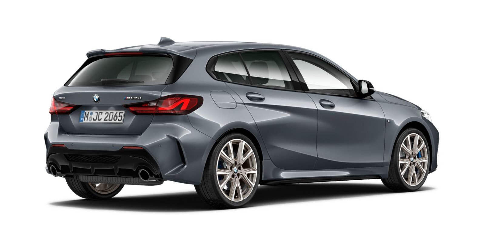 BMW BMW 1er in Grau von hinten BMW BMW 1er in Grau von hinten