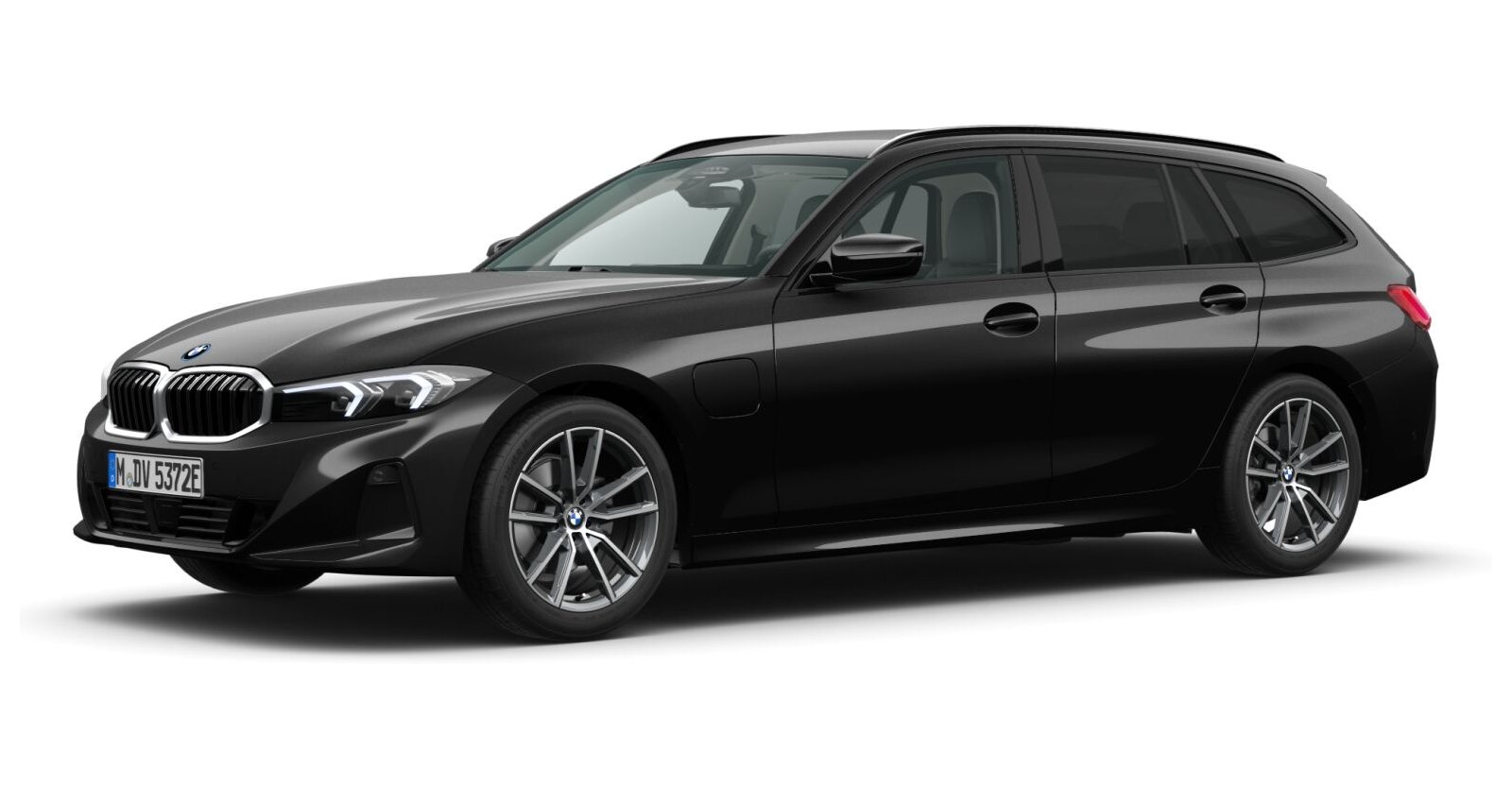 BMW BMW 3er in Schwarz von vorne BMW BMW 3er in Schwarz von vorne