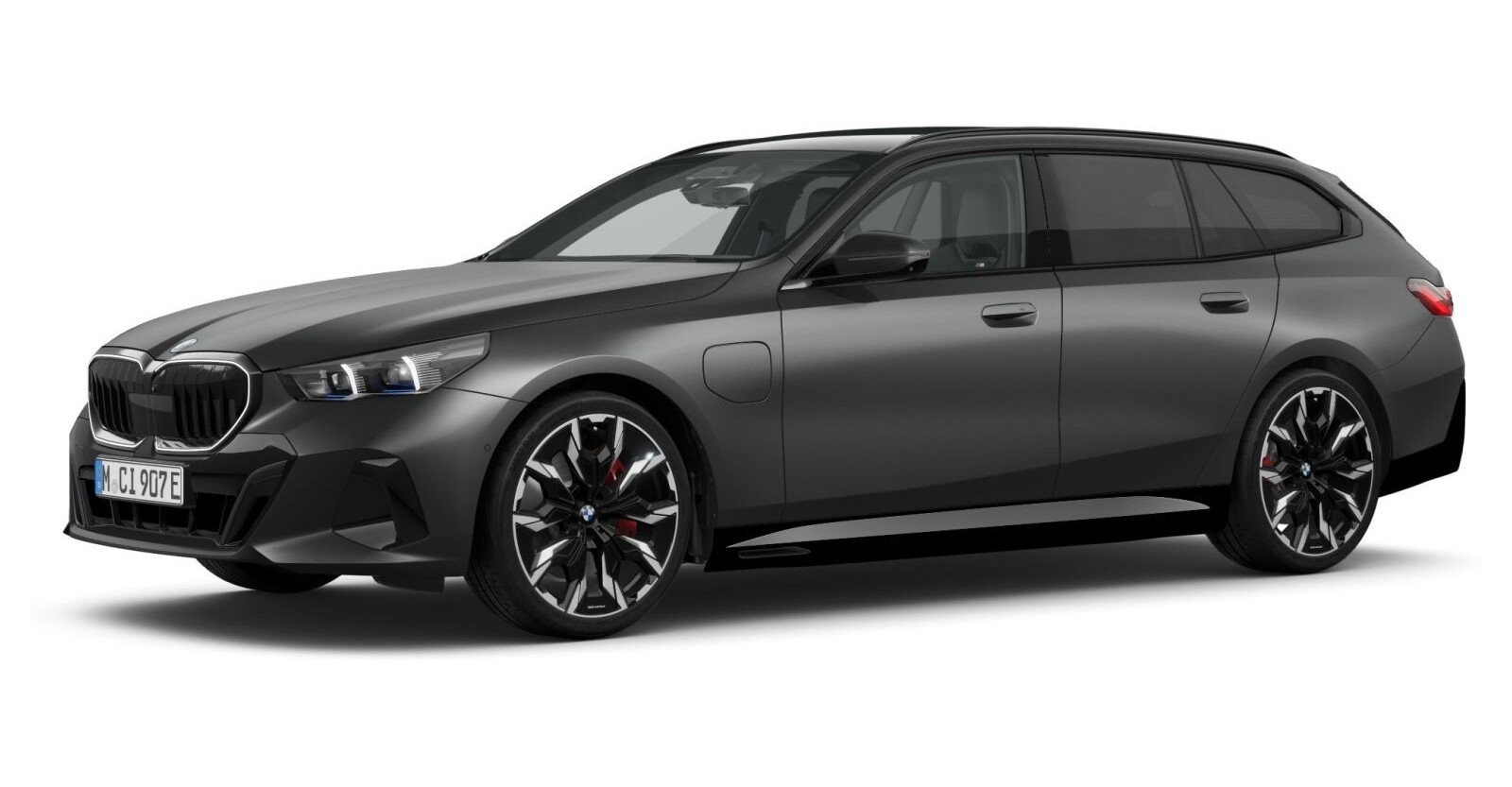 BMW 550e xDrive Touring in Grau von vorne BMW 550e xDrive Touring in Grau von vorne