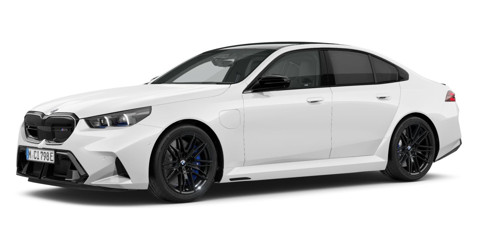BMW M5 Limousine in Weiß von vorne BMW M5 Limousine in Weiß von vorne