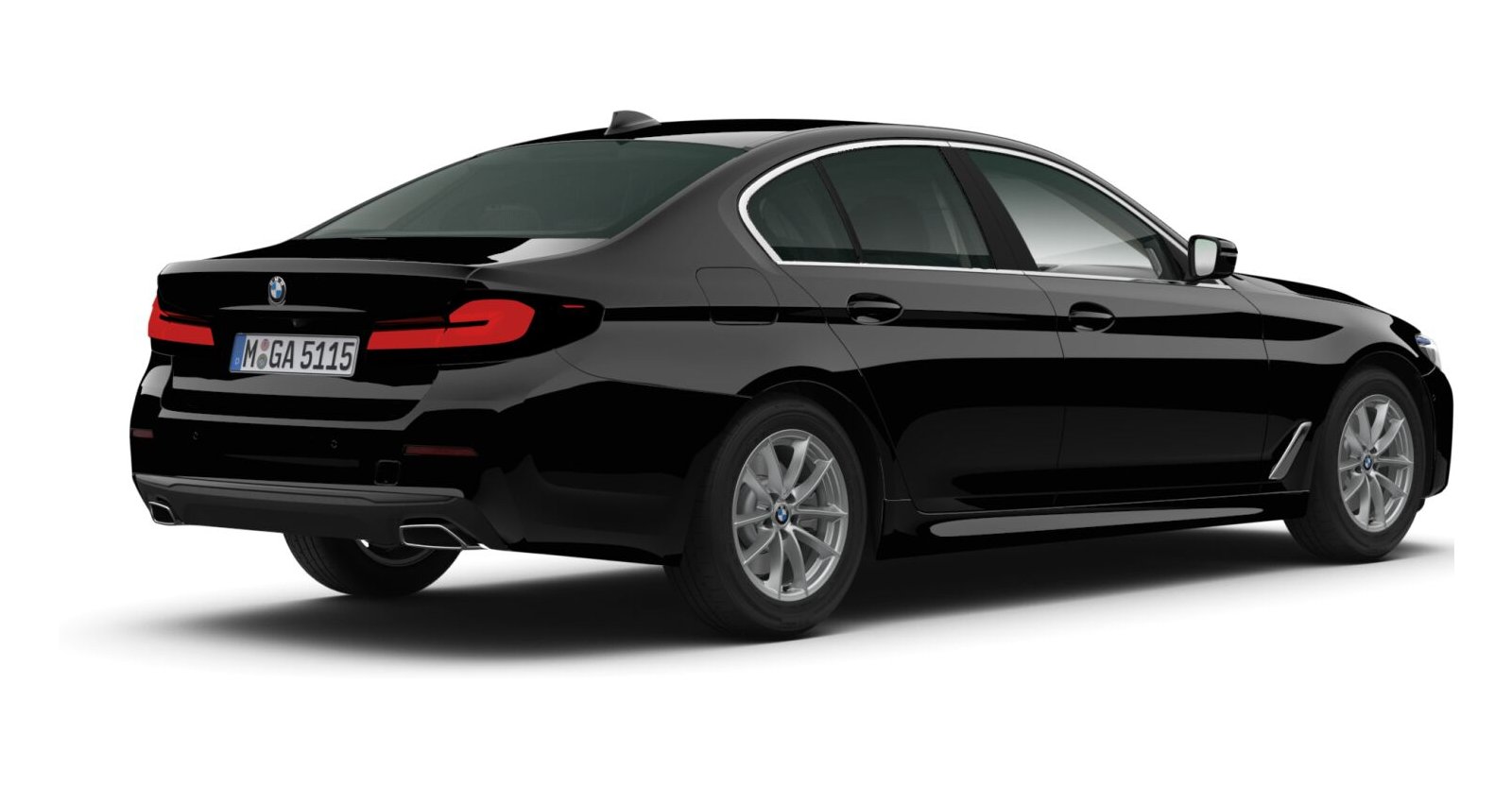 BMW BMW 5er in Schwarz von hinten BMW BMW 5er in Schwarz von hinten