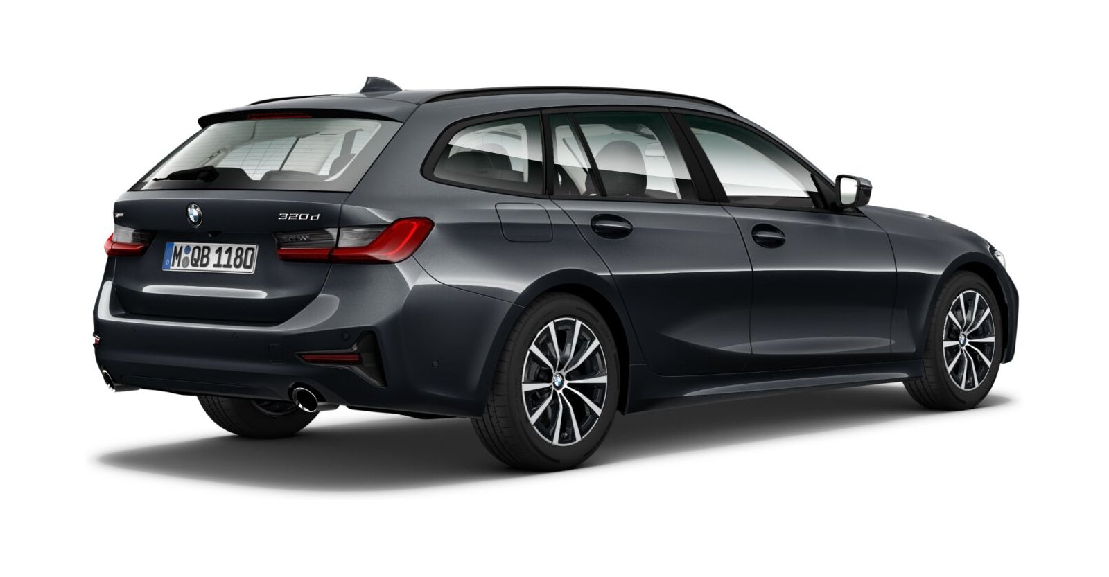 BMW BMW 3er in Grau von hinten BMW BMW 3er in Grau von hinten