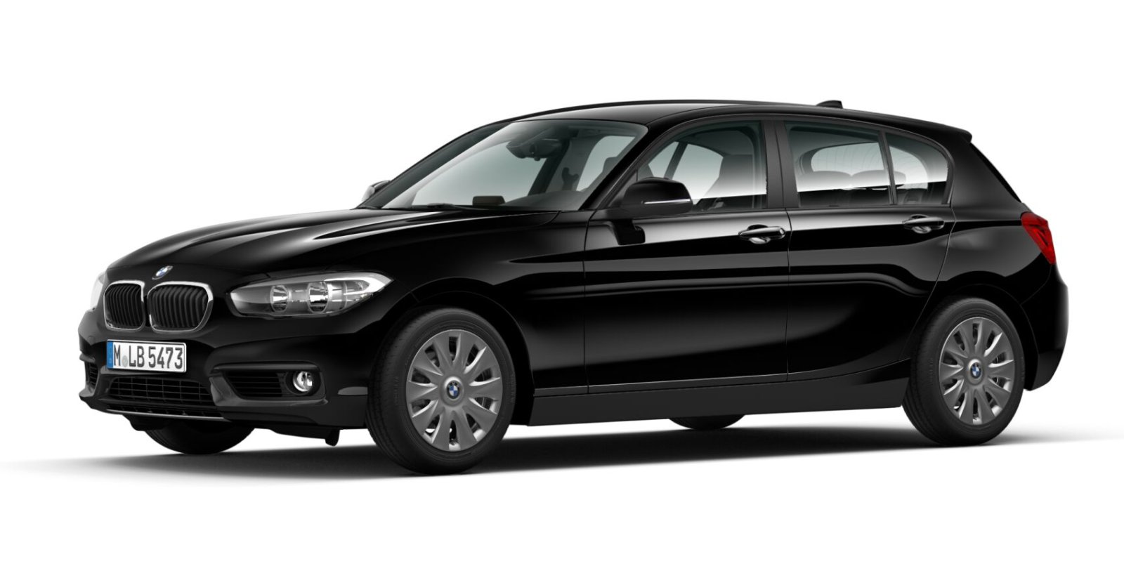 BMW BMW 1er in Schwarz von vorne BMW BMW 1er in Schwarz von vorne