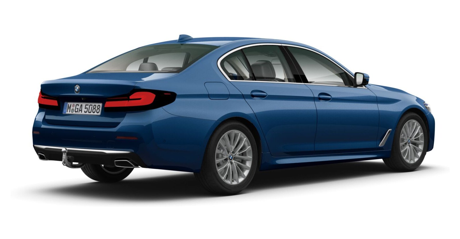 BMW BMW 5er in Blau von hinten BMW BMW 5er in Blau von hinten