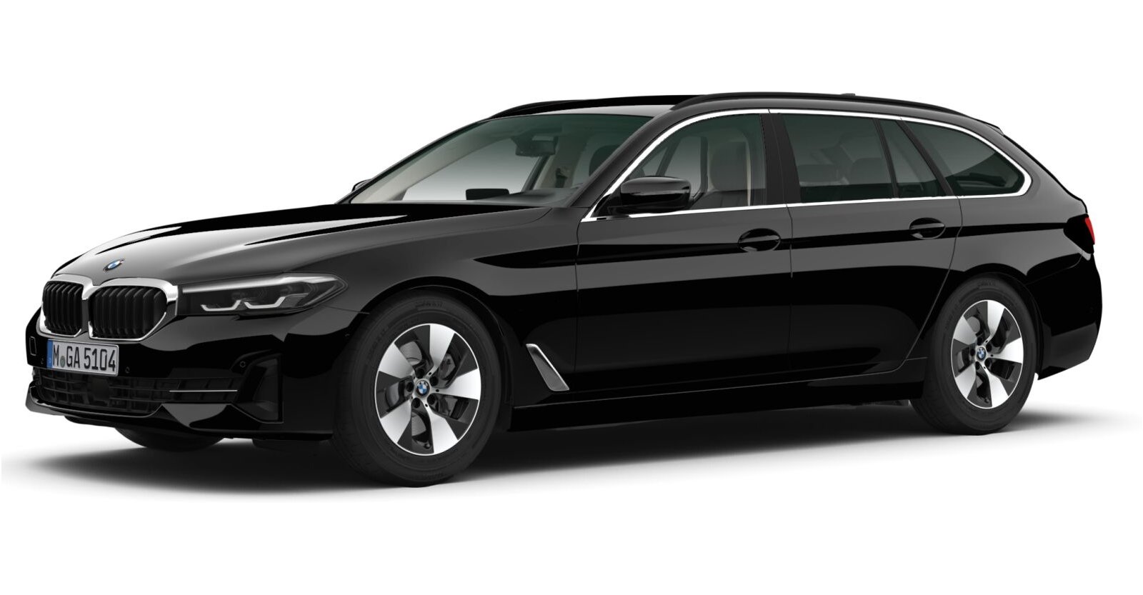 BMW BMW 5er in Schwarz von vorne BMW BMW 5er in Schwarz von vorne