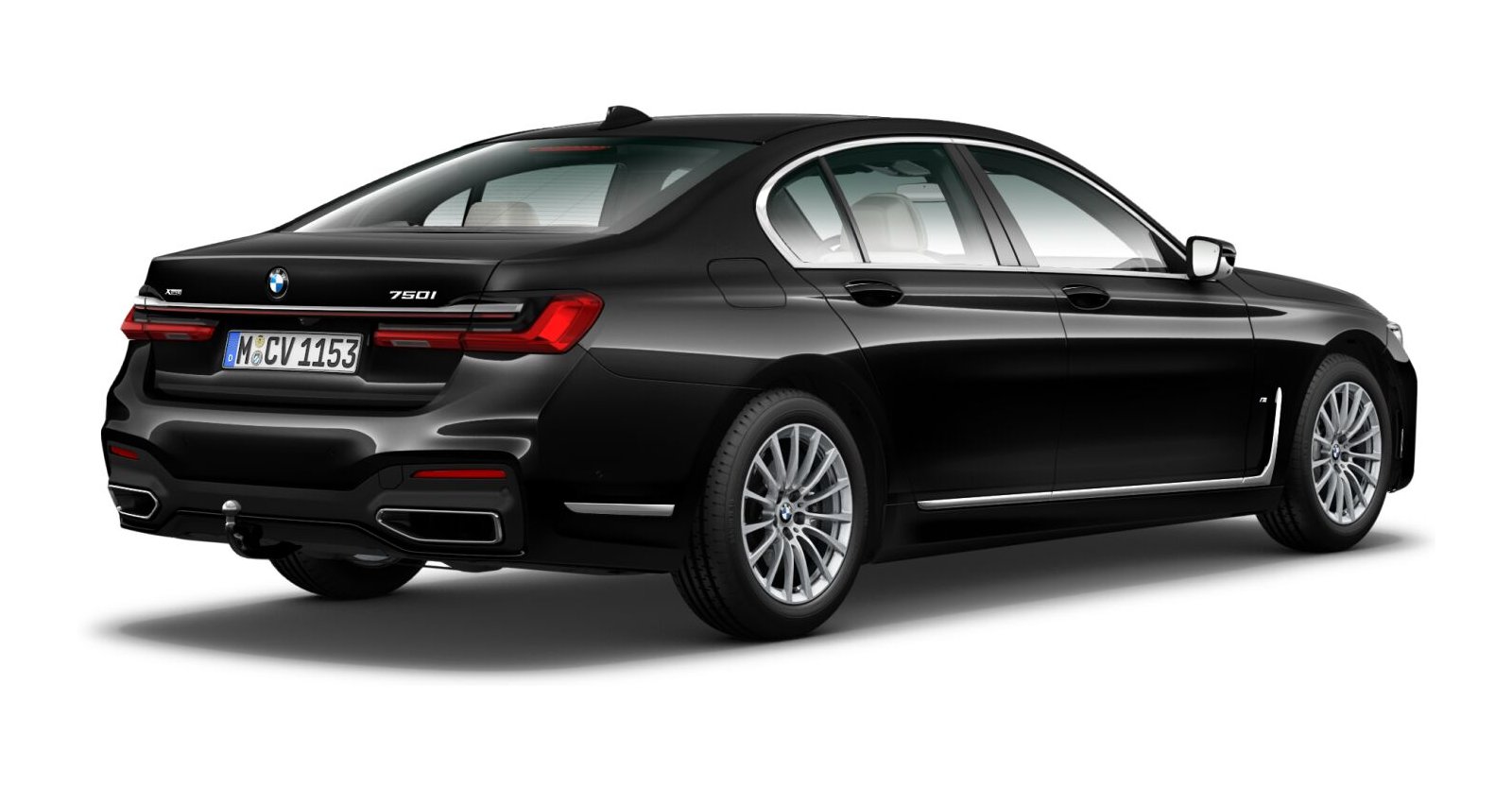 BMW BMW 7er in Schwarz von hinten BMW BMW 7er in Schwarz von hinten