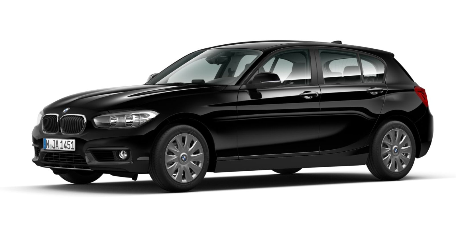BMW BMW 1er in Schwarz von vorne BMW BMW 1er in Schwarz von vorne