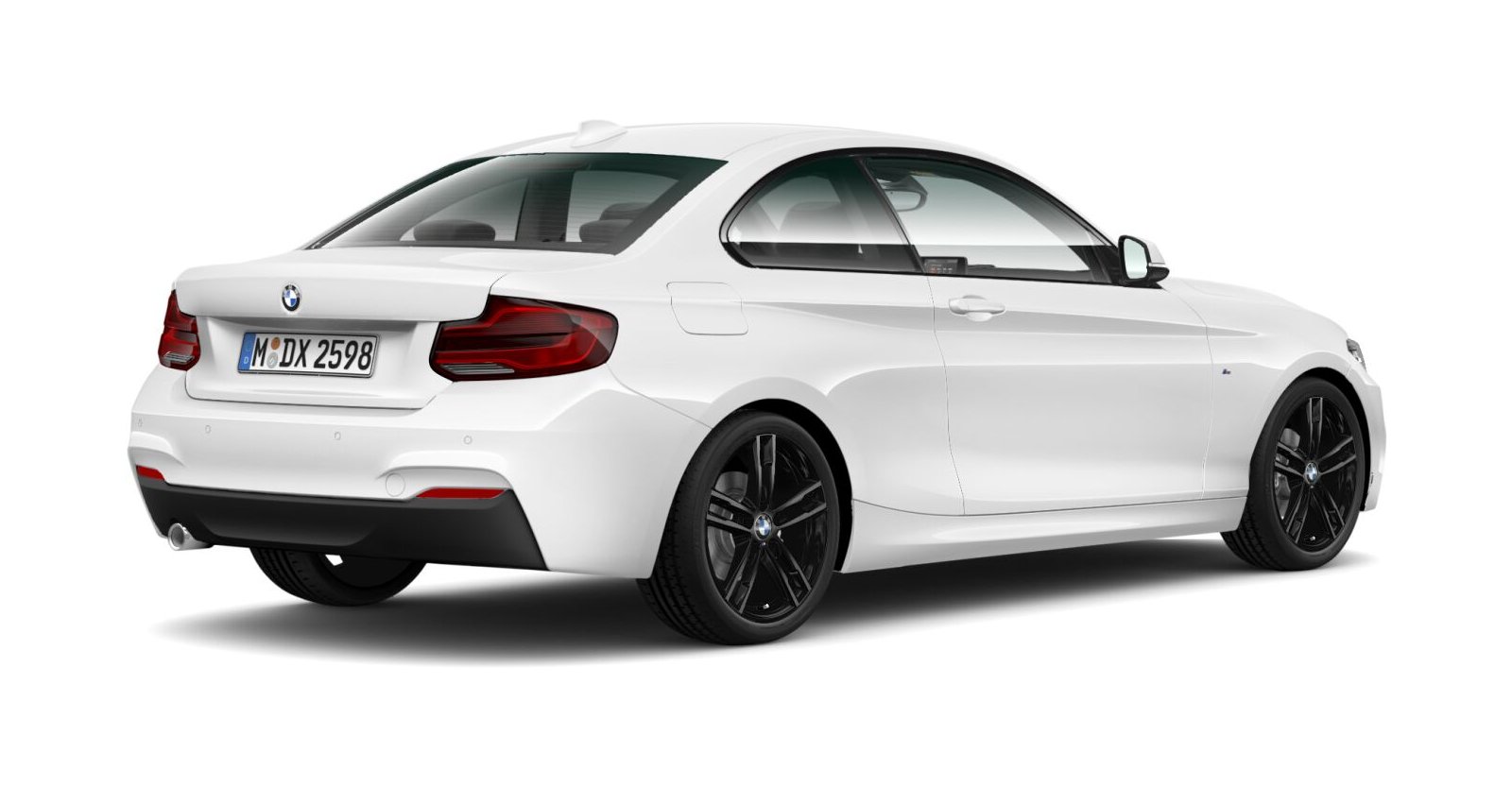 BMW BMW 2er in Weiß von hinten BMW BMW 2er in Weiß von hinten