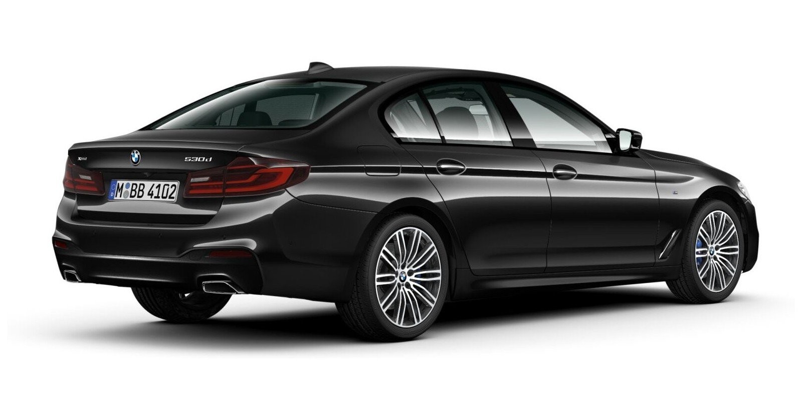 BMW BMW 5er in Schwarz von hinten BMW BMW 5er in Schwarz von hinten