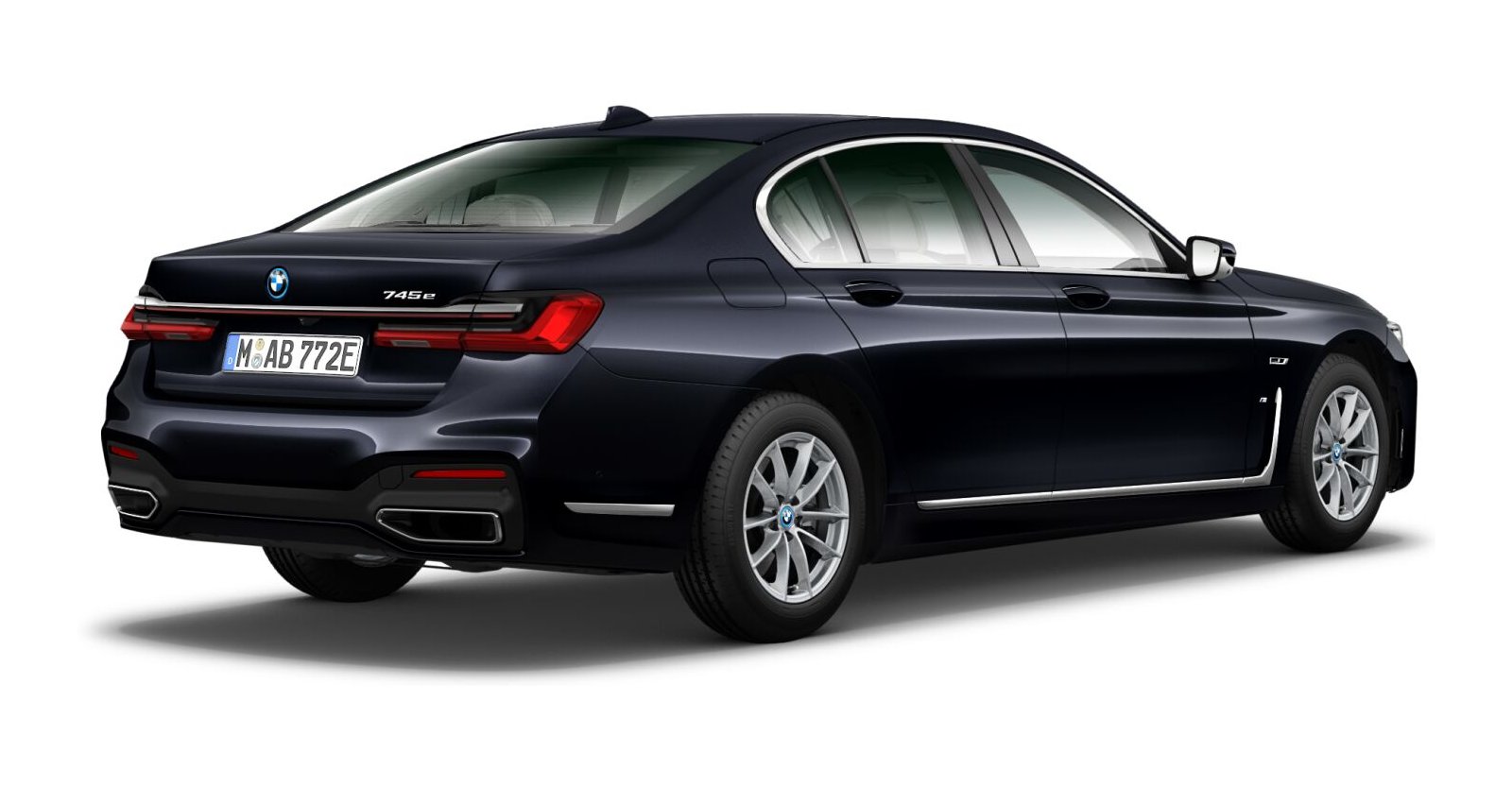 BMW BMW 7er in Schwarz von hinten BMW BMW 7er in Schwarz von hinten