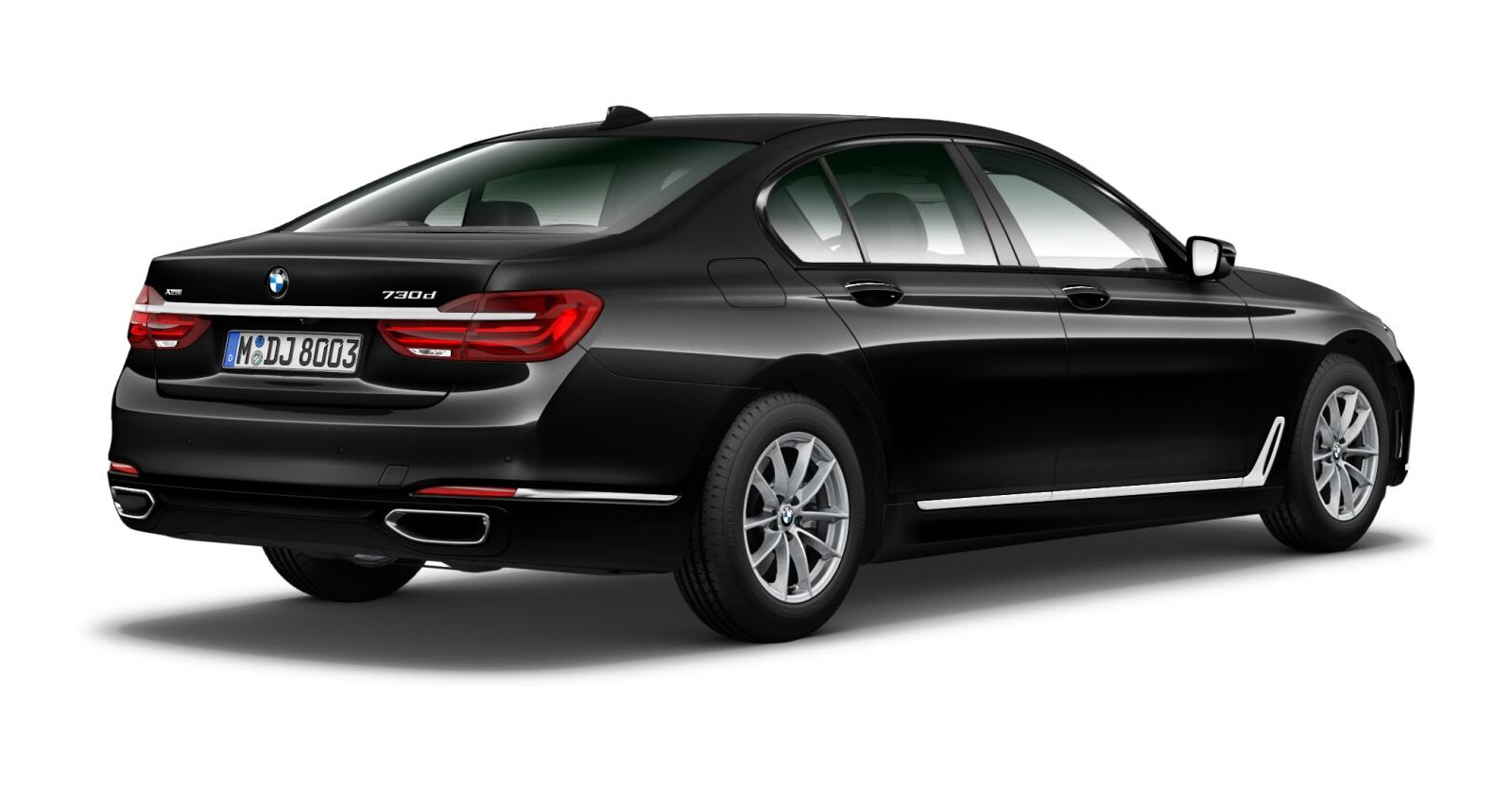BMW BMW 7er in Schwarz von hinten BMW BMW 7er in Schwarz von hinten