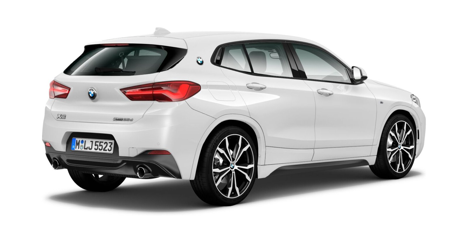 BMW BMW X in Weiß von hinten BMW BMW X in Weiß von hinten