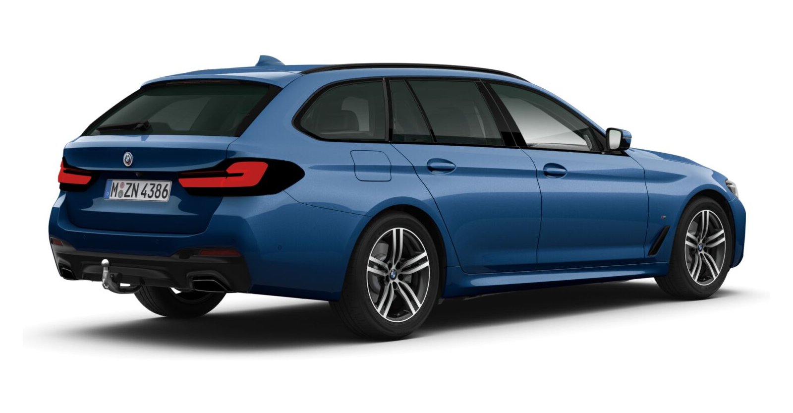 BMW BMW 5er in Blau von hinten BMW BMW 5er in Blau von hinten