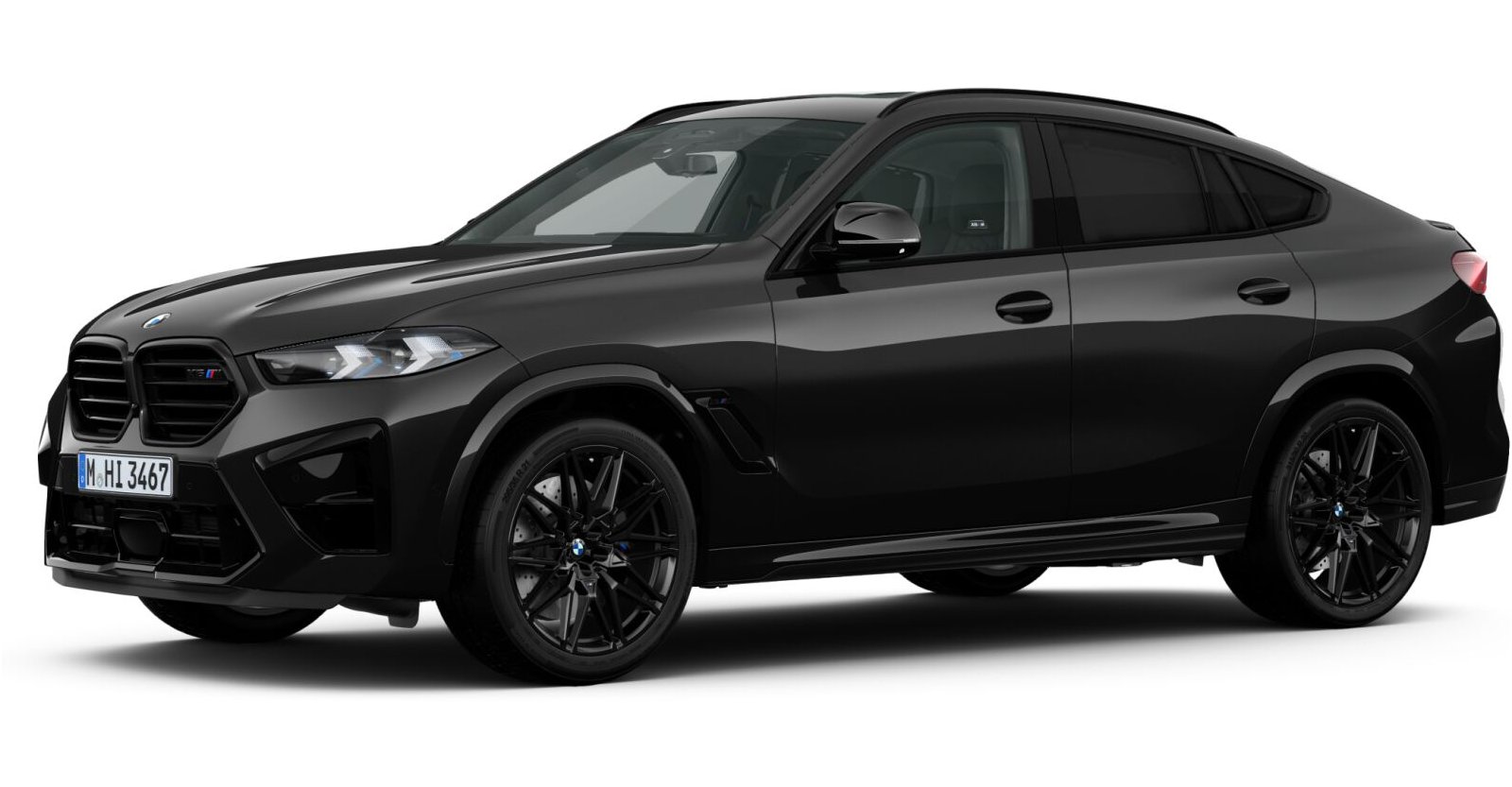 BMW X6 M in Schwarz von vorne BMW X6 M in Schwarz von vorne