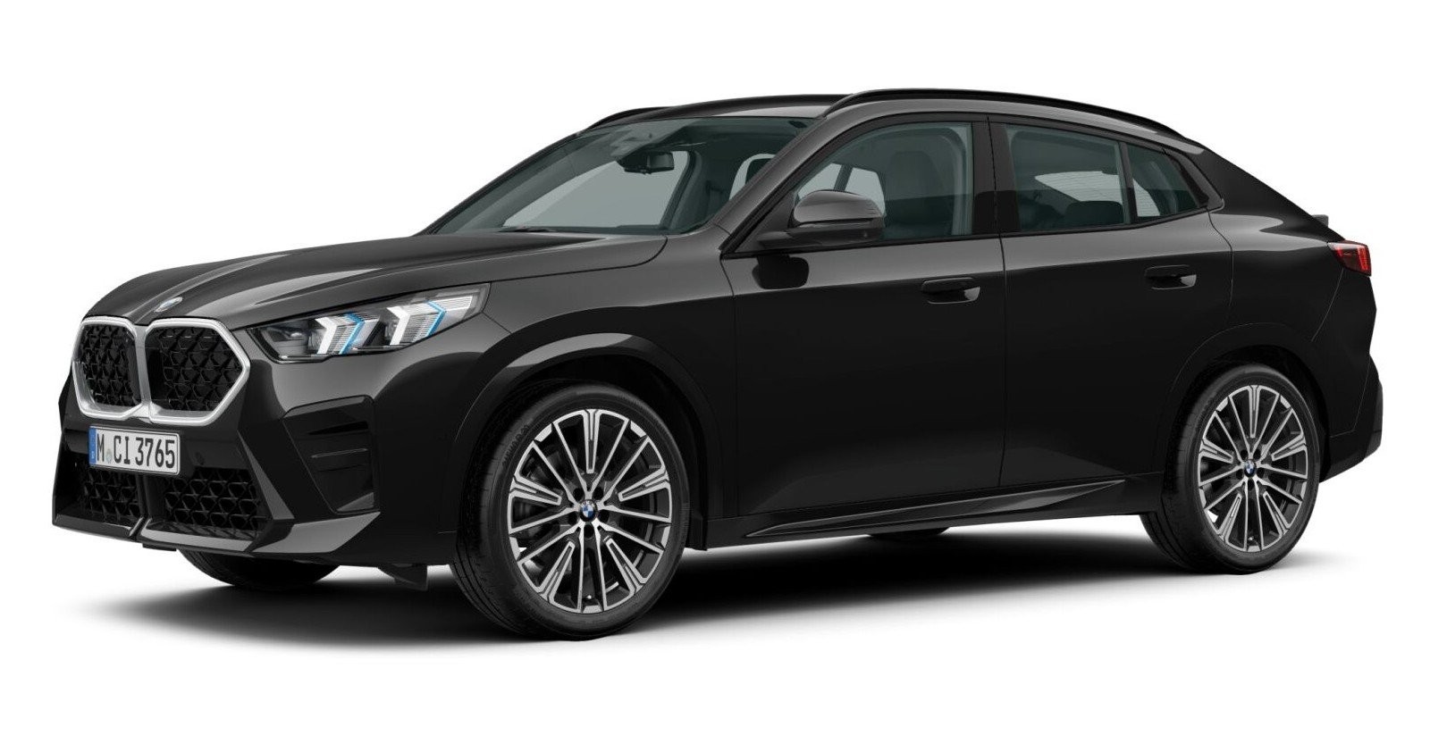 BMW X2 sDrive20i in Schwarz von vorne BMW X2 sDrive20i in Schwarz von vorne