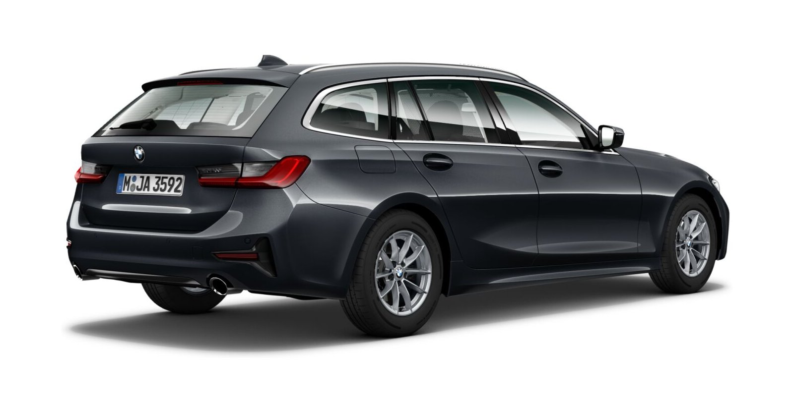BMW BMW 3er in Grau von hinten BMW BMW 3er in Grau von hinten