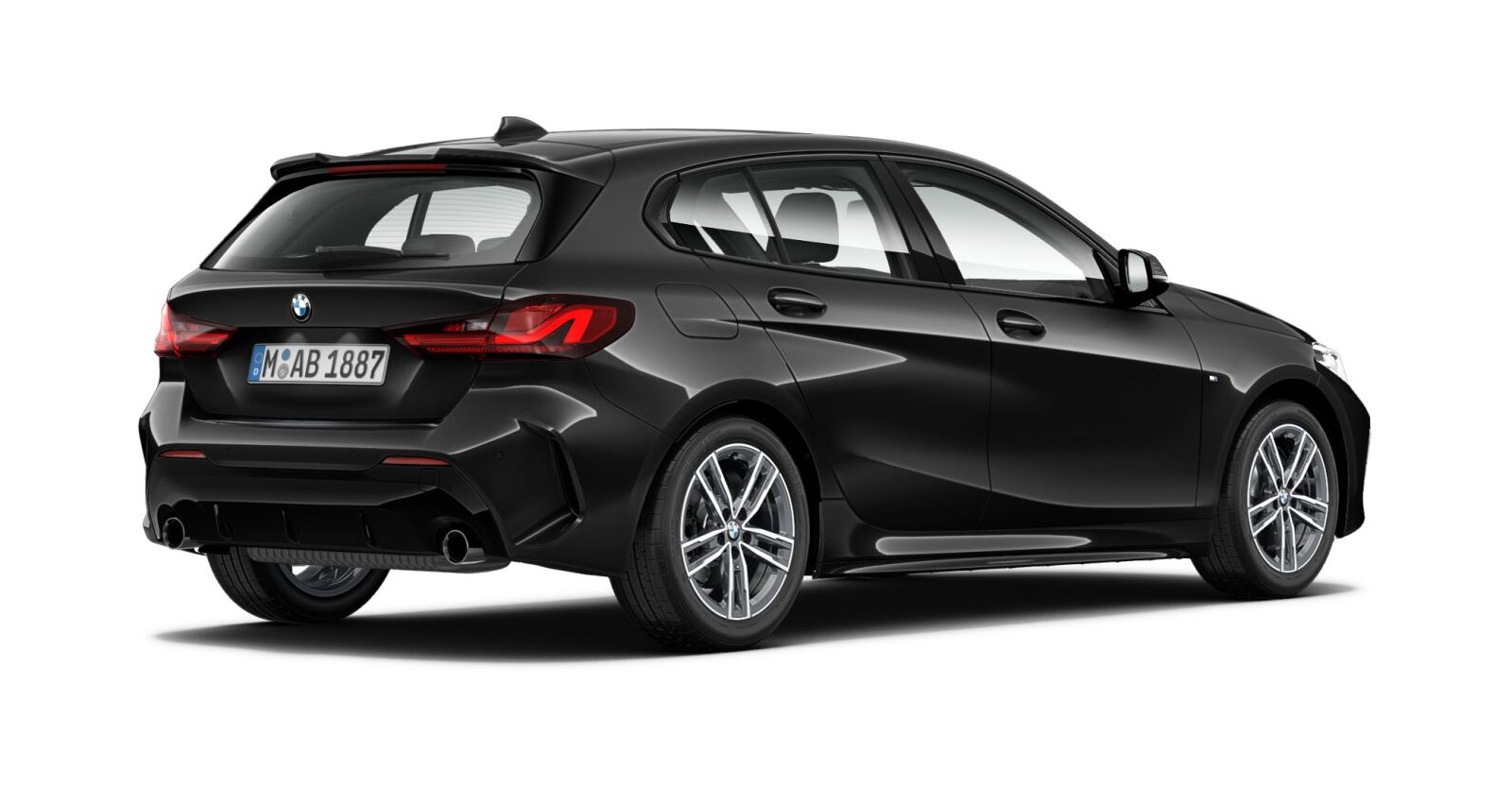 BMW BMW 1er in Schwarz von hinten BMW BMW 1er in Schwarz von hinten
