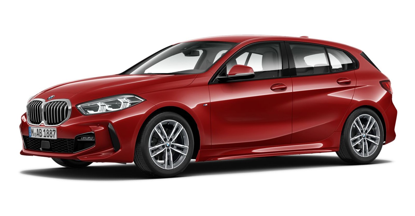 BMW BMW 1er in Rot von vorne BMW BMW 1er in Rot von vorne
