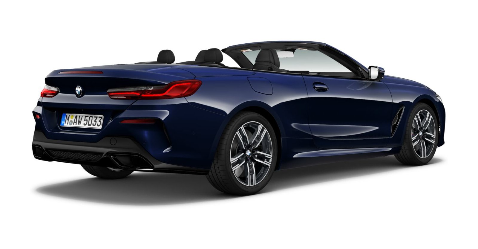 BMW BMW 8er in Blau von hinten BMW BMW 8er in Blau von hinten