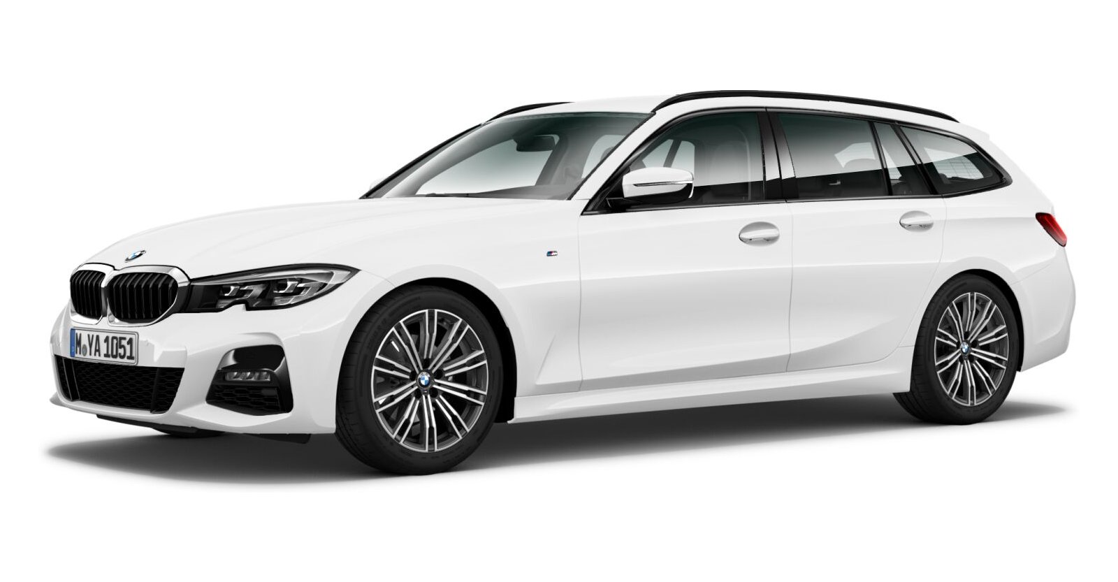 BMW BMW 3er in Weiß von vorne BMW BMW 3er in Weiß von vorne