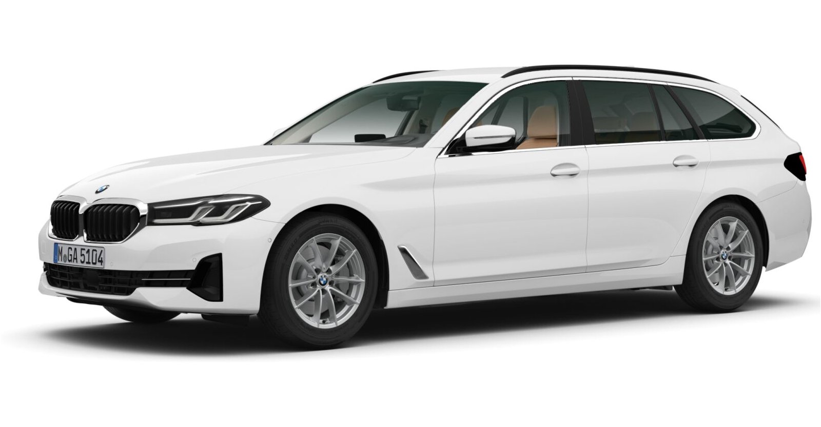 BMW BMW 5er in Weiß von vorne BMW BMW 5er in Weiß von vorne
