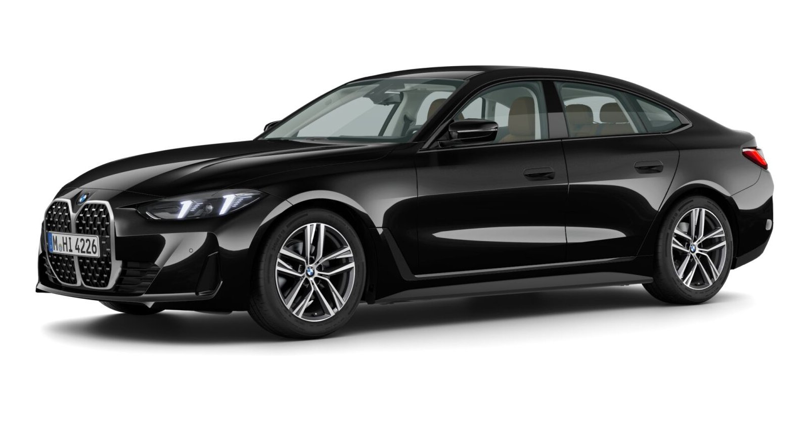 BMW BMW 4er in Schwarz von vorne BMW BMW 4er in Schwarz von vorne