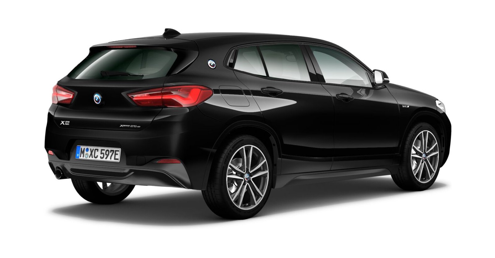 BMW BMW X in Schwarz von hinten