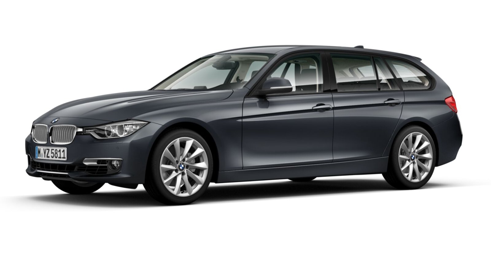 BMW 335i Touring in Grau von vorne